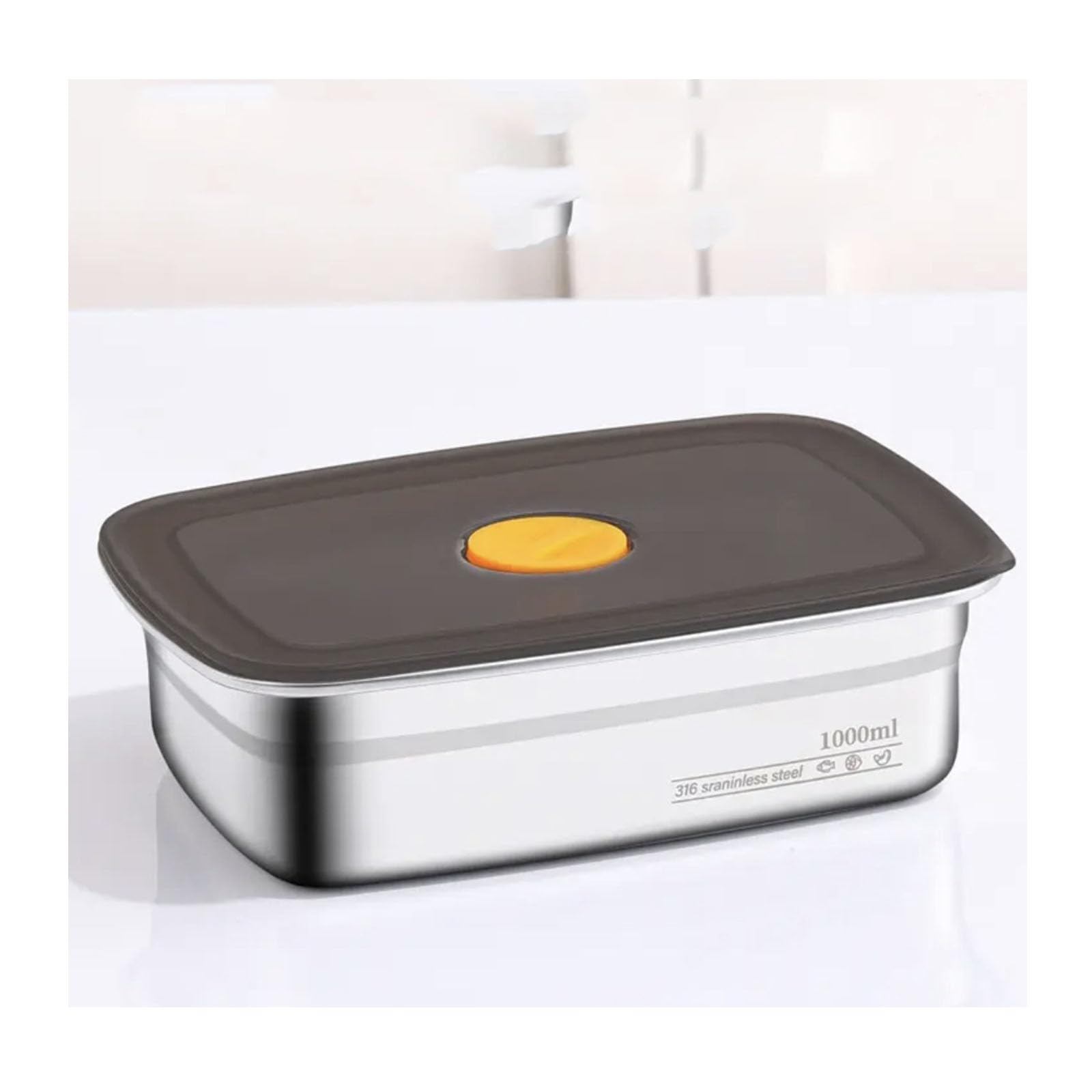 Amazon.com: NJDQFA Stackable Stainless Steel Square Plate with Lid